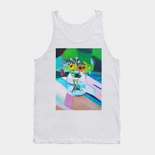 Daisies in a glass vase Tank Top